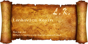 Lenkovics Kevin névjegykártya